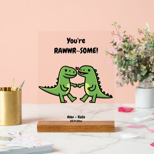 Cute Personalized Anniversary Gift アクリルサイン (ウェディング)