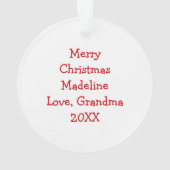 Cute Personalized Axolotl Christmas オーナメント (裏面)