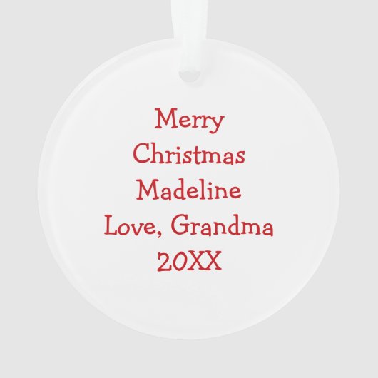 Cute Personalized Axolotl Christmas オーナメント (裏面)