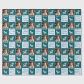 Cute Personalized Baby Photo Reindeer Christmas ラッピングペーパー (フラット)