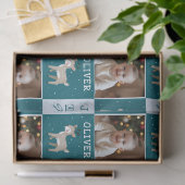 Cute Personalized Baby Photo Reindeer Christmas 薄葉紙 (ギフト)