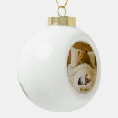 Cute Personalized Bear Snowflake Framed Ornament セラミックボールオーナメント (左)