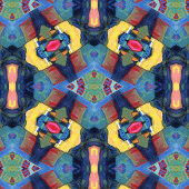 Cute Personalized Blue Yellow Photo Gift Dog Mom トートバッグ