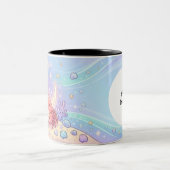 Cute Personalized Cancer Zodiac Mug ツートーンマグカップ (中央)