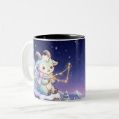 Cute Personalized Capricorn Zodiac Mug ツートーンマグカップ (正面左)