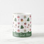 Cute Personalized Christmas Tree Mug コーヒーマグカップ (中央)