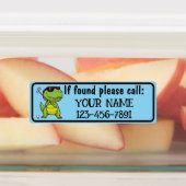 Cute Personalized Dinosaur Golf Club ラベル (貼付)