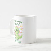 Cute Personalized Dinosaur Name Mug コーヒーマグカップ (正面左)