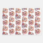 Cute Personalized Dragon Themed Birthday ラッピングペーパーシート (正面)