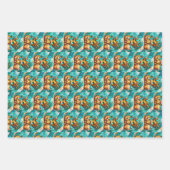 Cute Personalized Dragon Themed Birthday ラッピングペーパーシート (正面2)