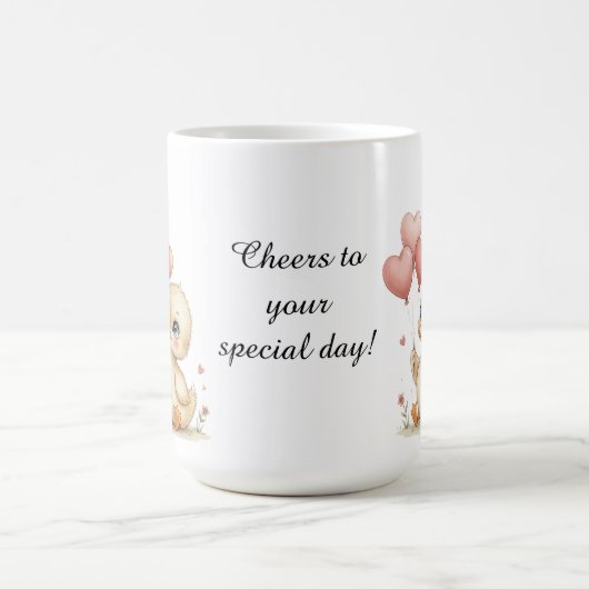 Cute Personalized Duckling Mug コーヒーマグカップ (中央)