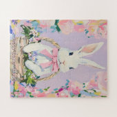 Cute Personalized Easter Bunny Puzzle ジグソーパズル (横)