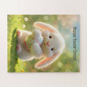 Cute Personalized Easter Bunny Puzzle ジグソーパズル (横)