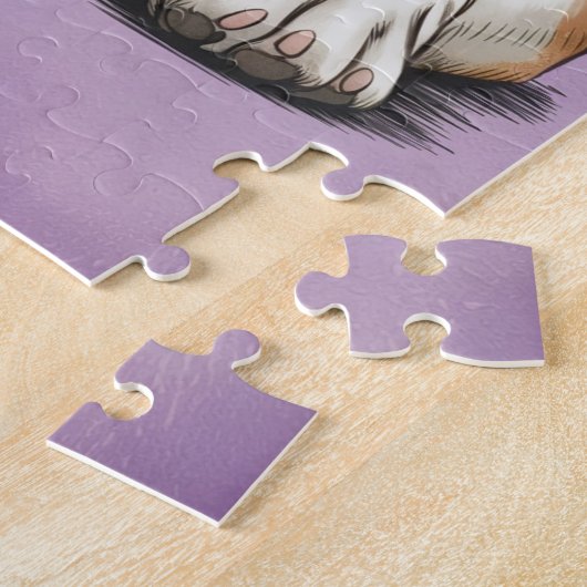 Cute Personalized English Bulldog ジグソーパズル (側面)