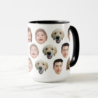 Cute Personalized Family Face 5 Photos マグカップ