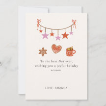 Cute Personalized Father Christmas Card