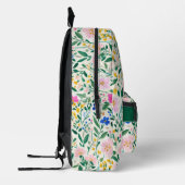 Cute Personalized Floral Backpack プリントバックパック (左)