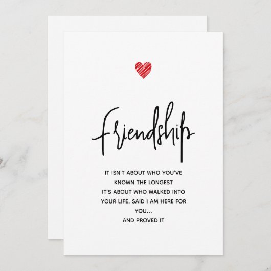 Cute Personalized Friendship シーズンカード (正面/裏面)