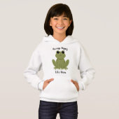 Cute Personalized Frog Always Hoppy Kids Name (正面フル)