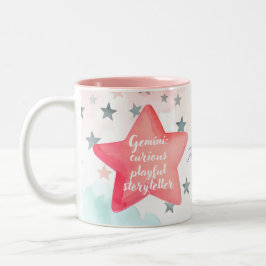 Cute Personalized Gemini Zodiac Sign Mug for Girl ツートーンマグカップ