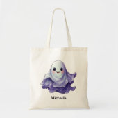 Cute Personalized Ghost Halloween トートバッグ (正面)