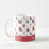 Cute Personalized Gingerbread Mug コーヒーマグカップ (左)