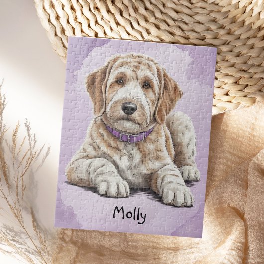 Cute Personalized Goldendoodle ジグソーパズル