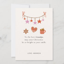 Cute Personalized Grandfather Christmas Card シーズンカード