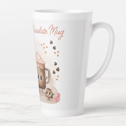 Cute Personalized Hot Chocolate  カフェラテマグ (右)