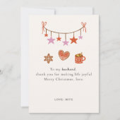Cute Personalized Husband Christmas Card シーズンカード (正面)