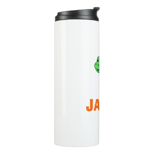 Cute Personalized Kids Name Dinosaur タンブラー (回転左)