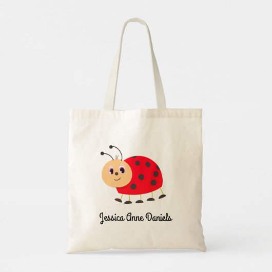 Cute personalized ladybug tote トートバッグ (裏面)