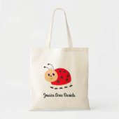 Cute personalized ladybug tote トートバッグ (正面)