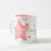 Cute Personalized Leo Zodiac Sign Mug for Girl ツートーンマグカップ (正面左)