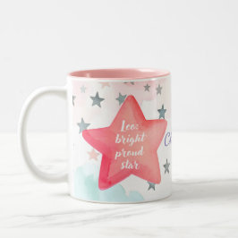 Cute Personalized Leo Zodiac Sign Mug for Girl ツートーンマグカップ