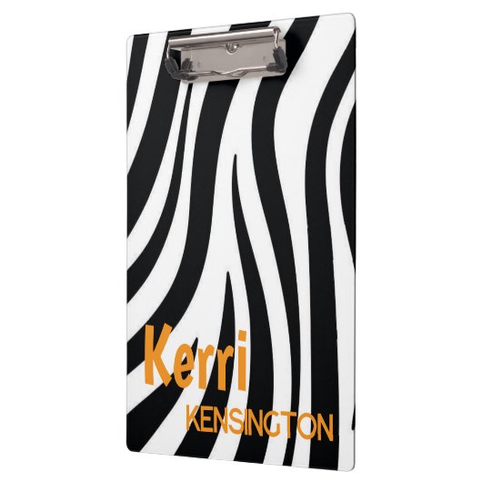 Cute Personalized Leopard Print Clipboard  クリップボード (左)