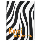 Cute Personalized Leopard Print Clipboard クリップボード (裏面)