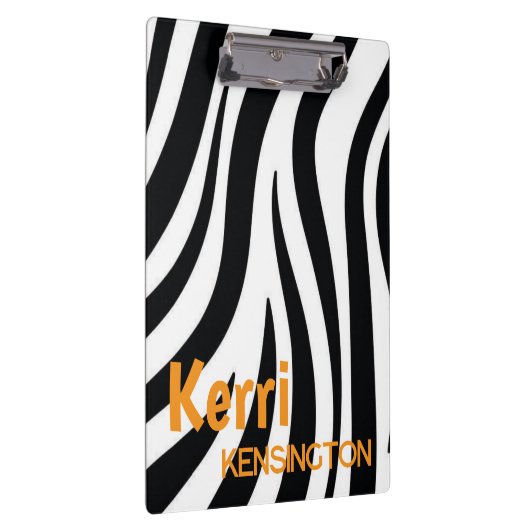 Cute Personalized Leopard Print Clipboard クリップボード (右)