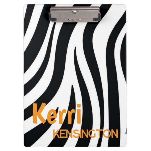 Cute Personalized Leopard Print Clipboard クリップボード (正面)