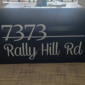 Cute Personalized Mailbox Number and Address ウィンドウサイン