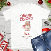 Cute Personalized “Merry Christmas” Family T-Shirt Tシャツ