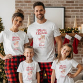 Cute Personalized “Merry Christmas” Family T-Shirt Tシャツ