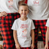 Cute Personalized “Merry Christmas” Family T-Shirt Tシャツ
