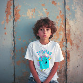 Cute Personalized Name Backpack Character Kids Tシャツ