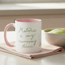 Cute Personalized Name Mommy Matcha Tea Script 