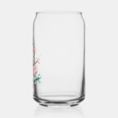 Cute Personalized Pink Snowman  ガラス缶 (左)