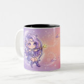 Cute Personalized Sagittarius Zodiac Mug ツートーンマグカップ (正面左)