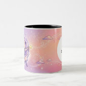 Cute Personalized Sagittarius Zodiac Mug ツートーンマグカップ (中央)