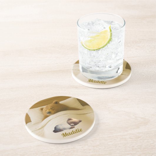Cute Personalized Sandstone Coaster コースター (側面)