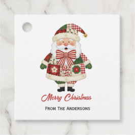 Cute Personalized Santa Christmas Holiday フェイバータグ